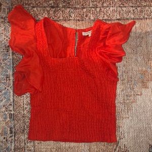 Olivaceous Ruffle Top!